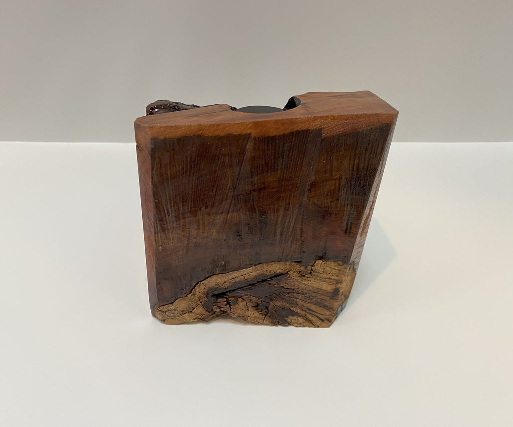 Handmade Crab Apple Wood Backflow Incense Burner/With Open Box Of Incense