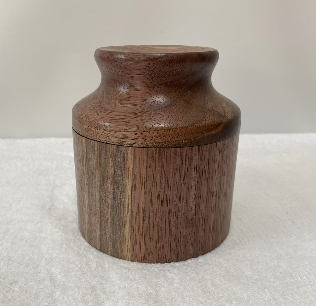 Handmade Small Lidded Walnut Keepsake Pot