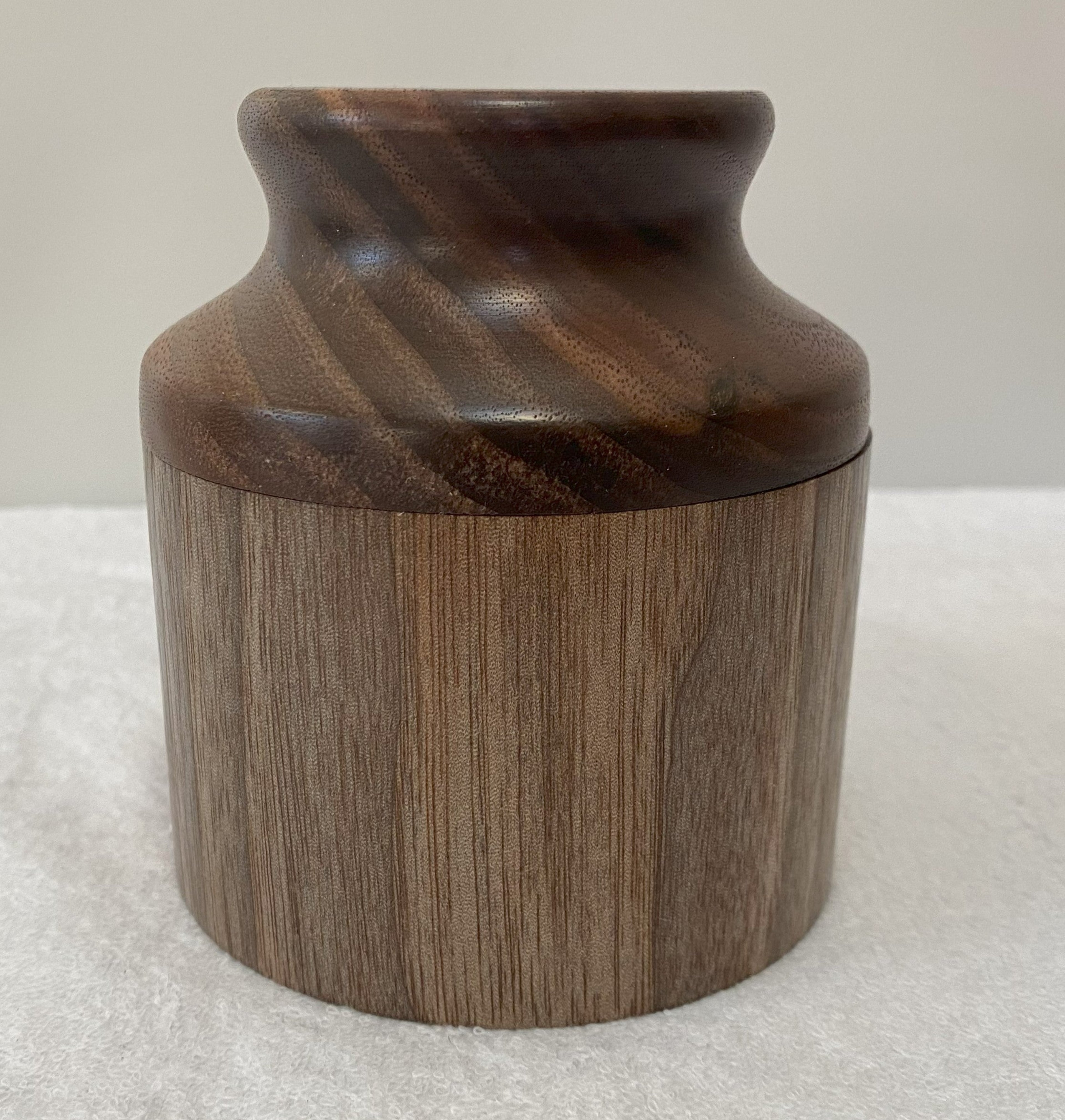 Handmade Small Lidded Walnut Keepsake Pot