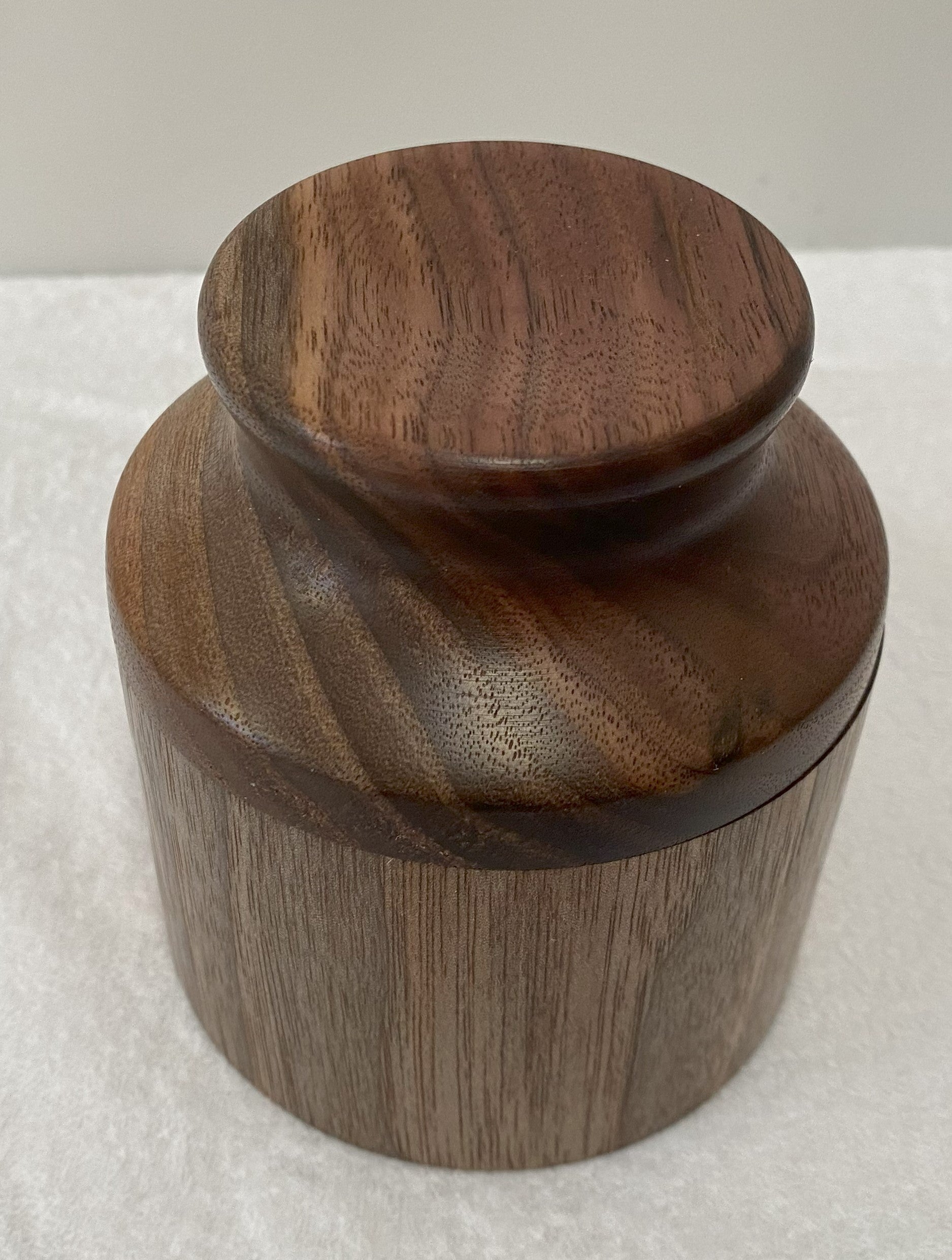 Handmade Small Lidded Walnut Keepsake Pot