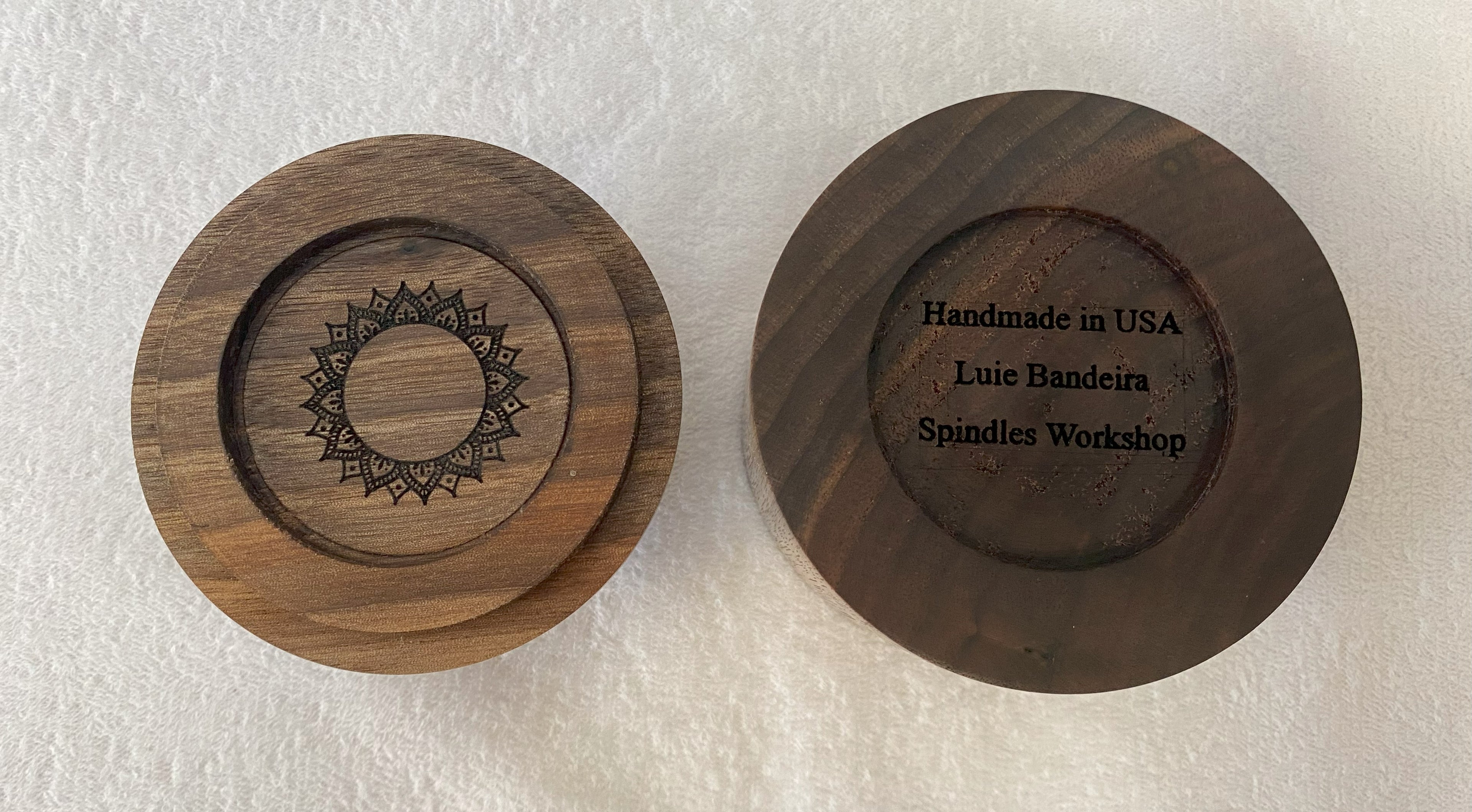 Handmade Small Lidded Walnut Keepsake Pot