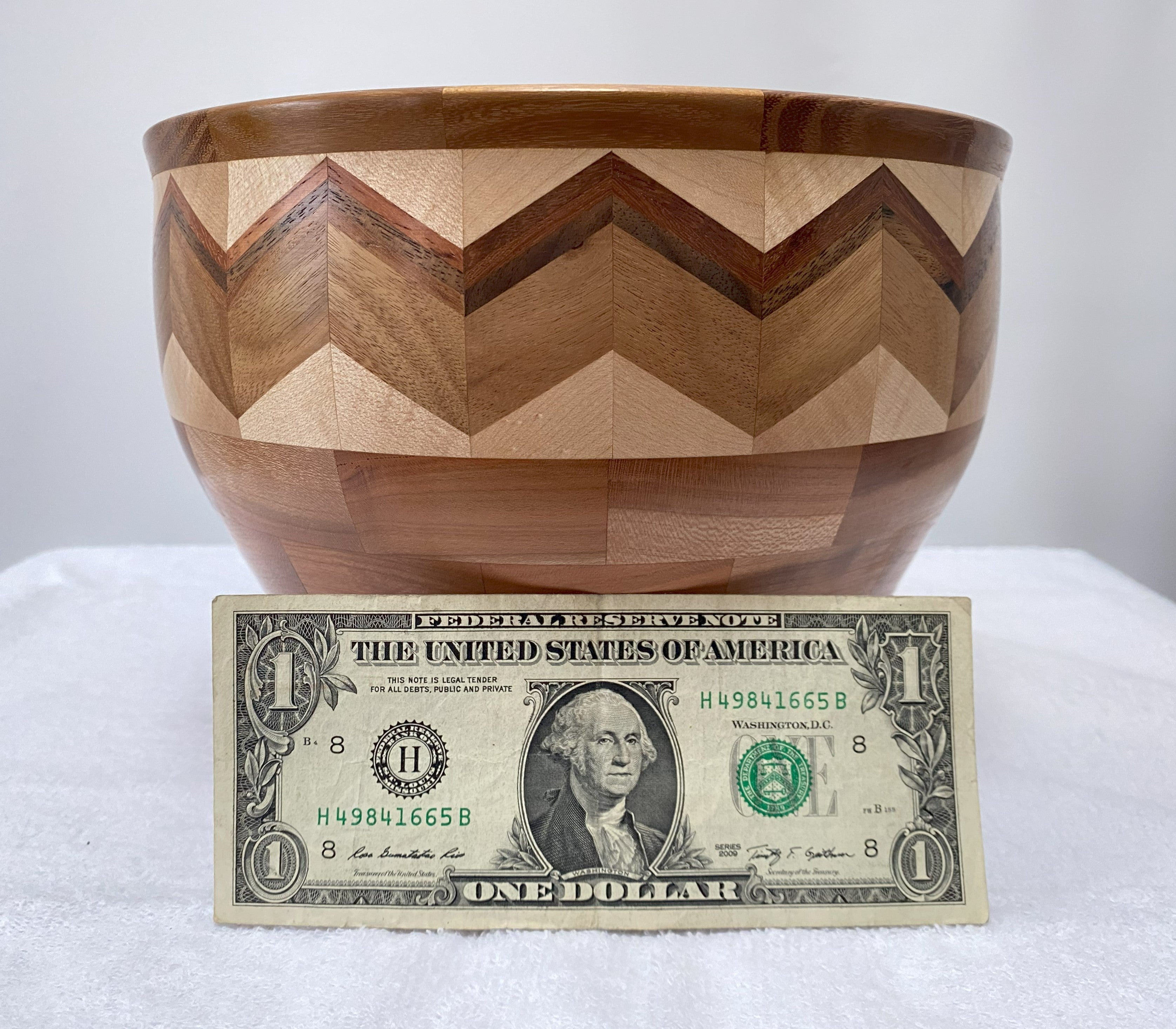 Handmade Chevron Patterned Segmented Bowl