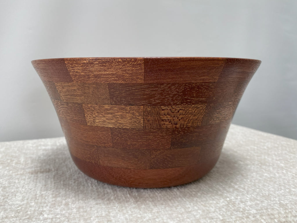 Handmade Segmented Mahogany Bowl