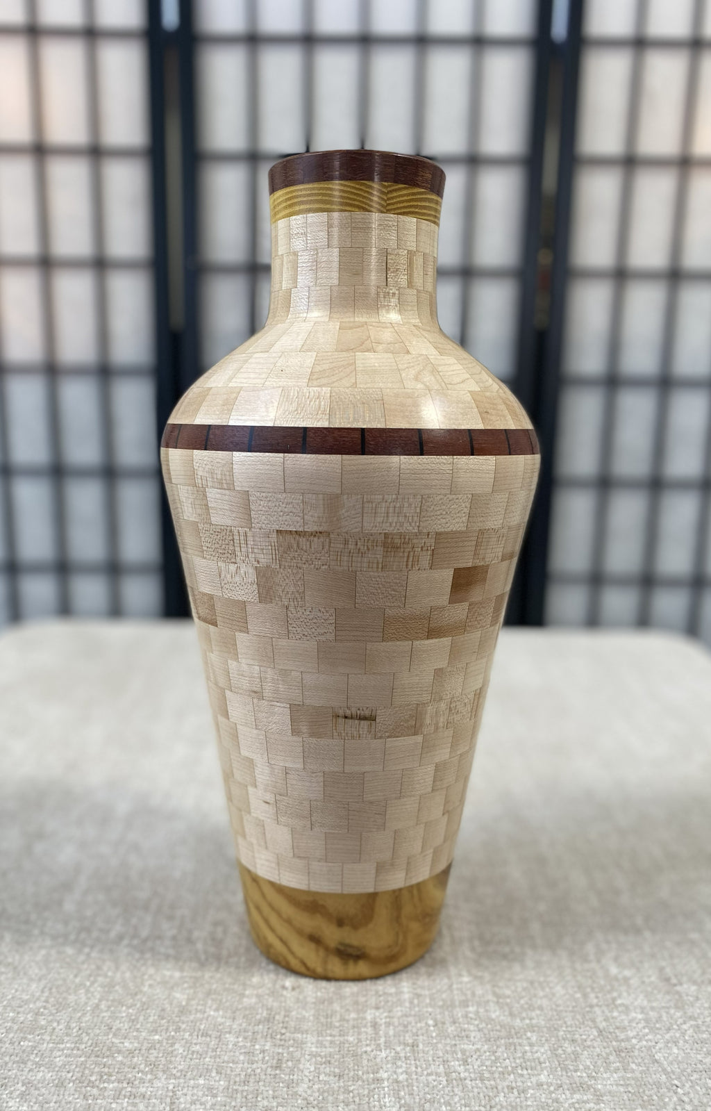 17 inch Tall Vase Handmade from 531 pieces