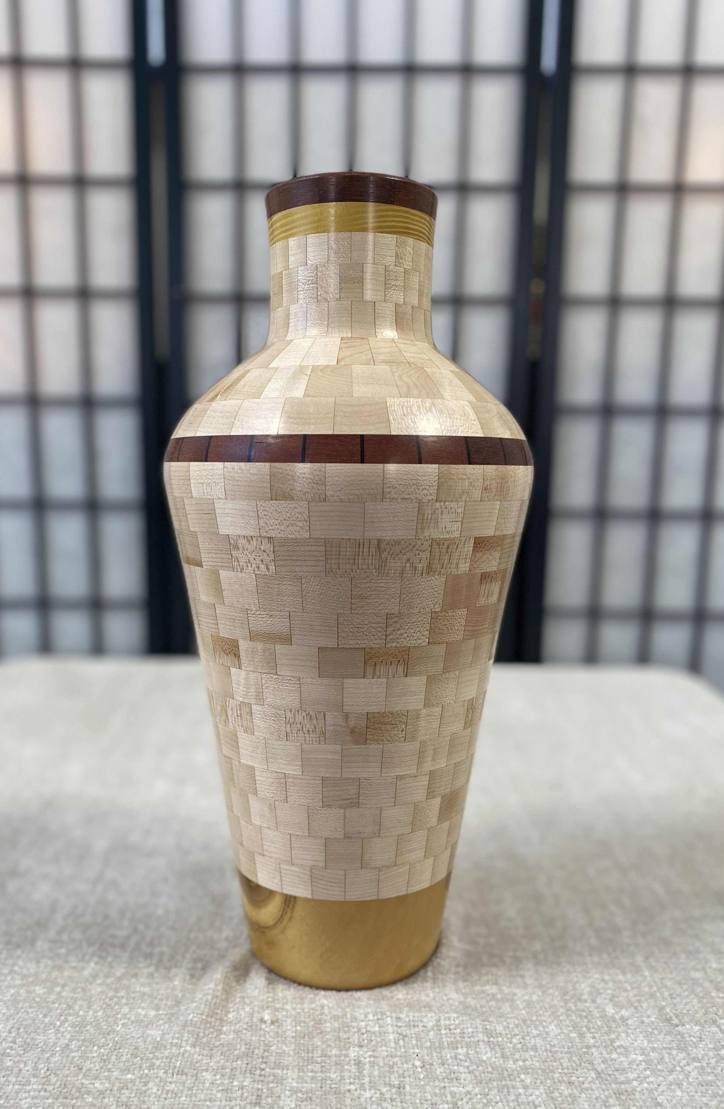 17 inch Tall Vase Handmade from 531 pieces