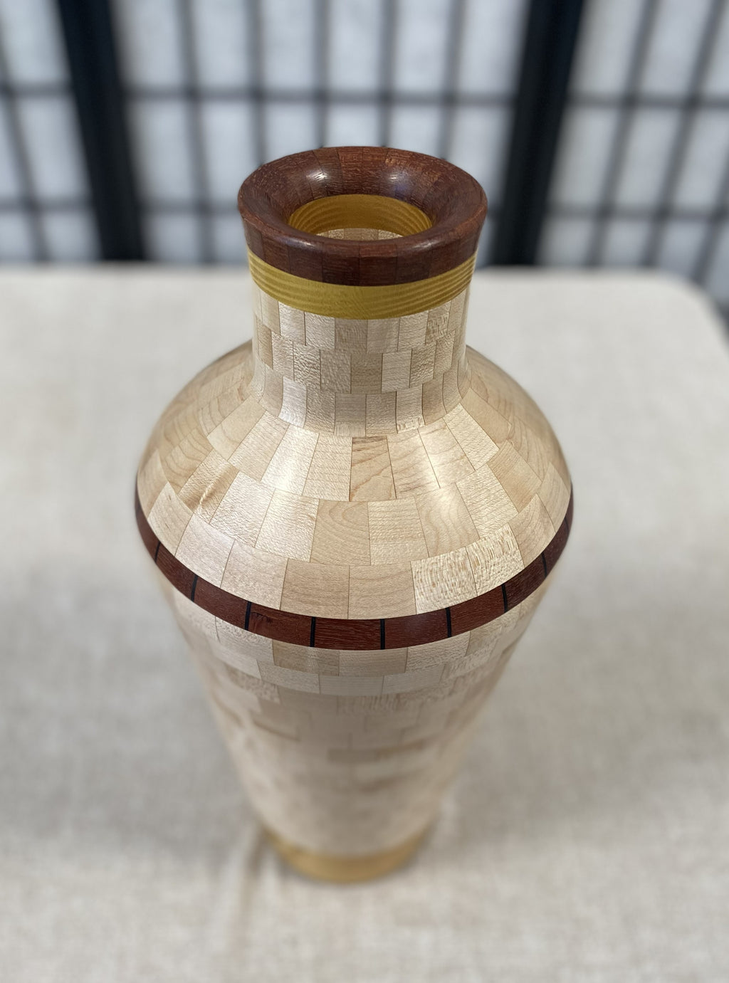 17 inch Tall Vase Handmade from 531 pieces