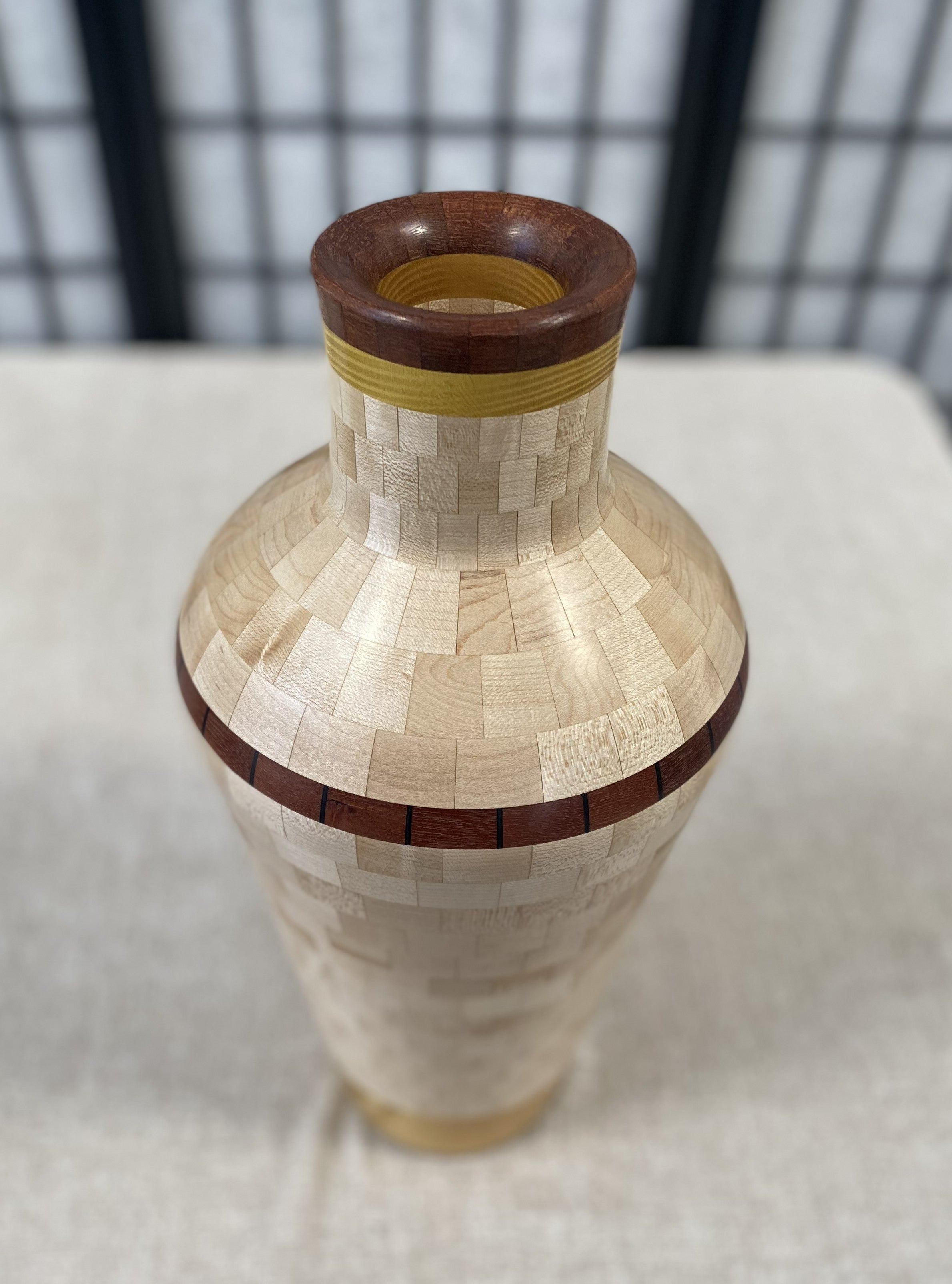 17 inch Tall Vase Handmade from 531 pieces