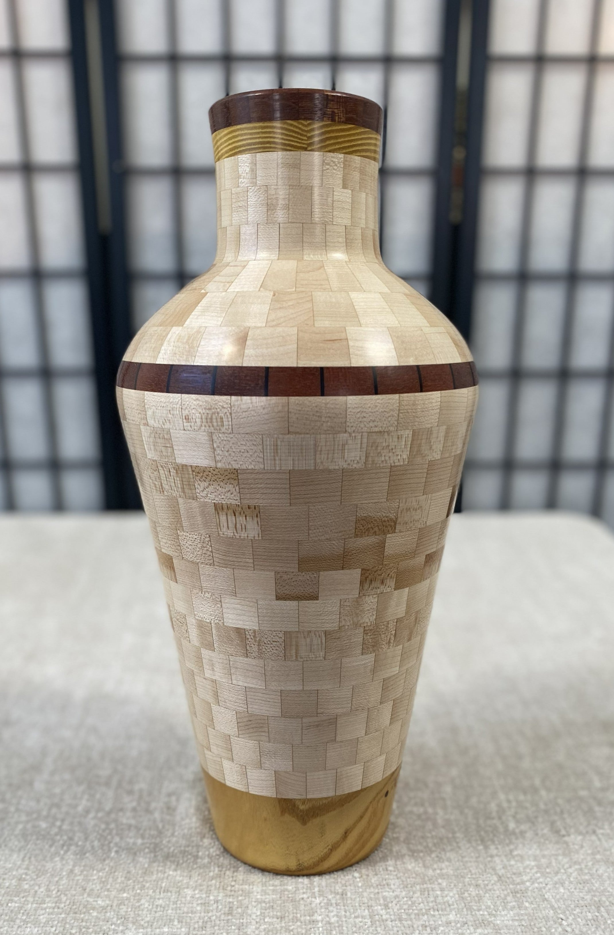 17 inch Tall Vase Handmade from 531 pieces