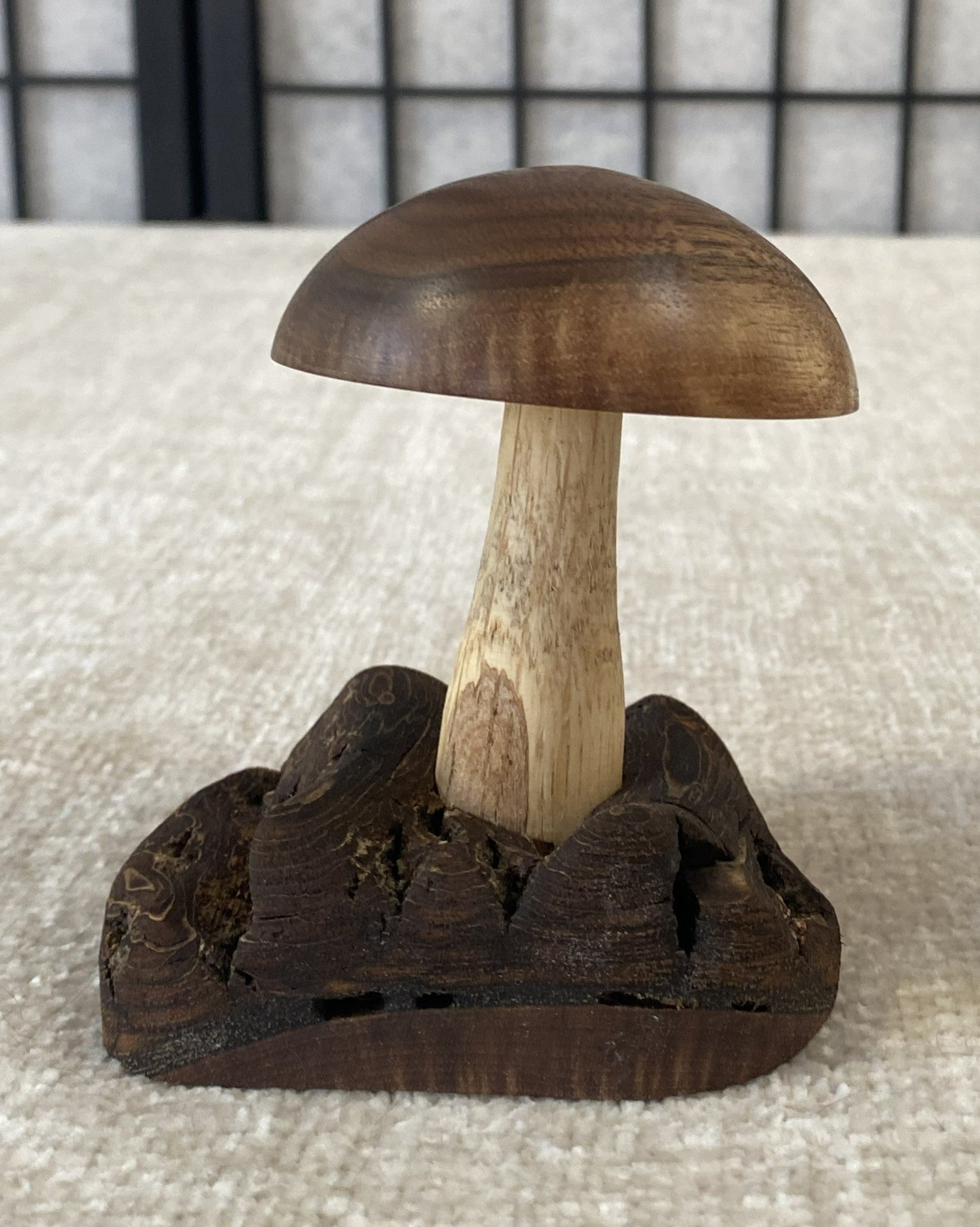 Handmade Wooden Mushroom – Walnut & White Oak