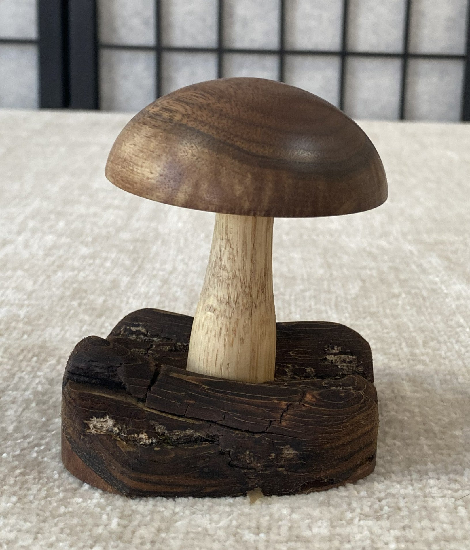 Handmade Wooden Mushroom – Walnut & White Oak