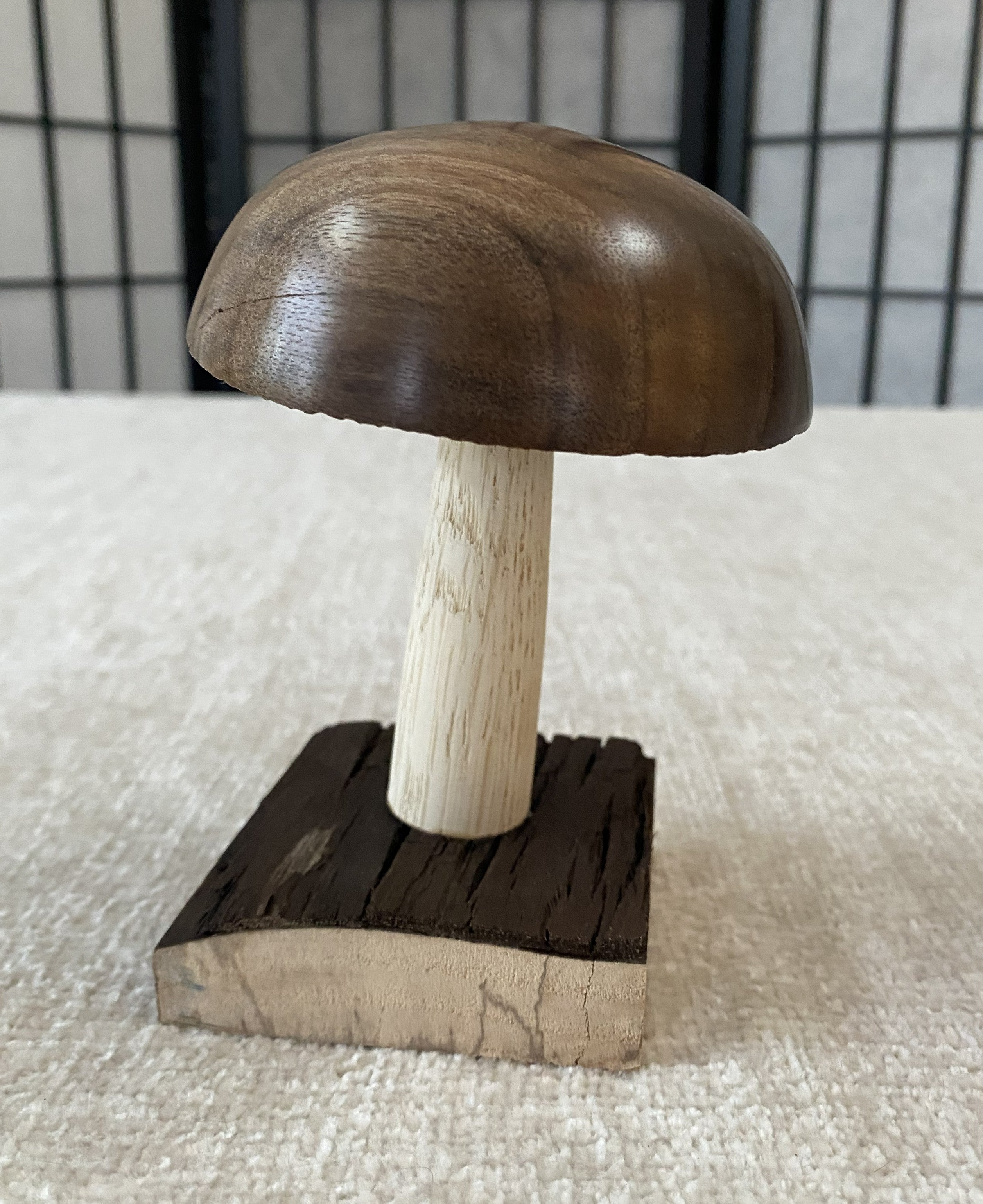 Handmade Walnut And Oak Mushroom