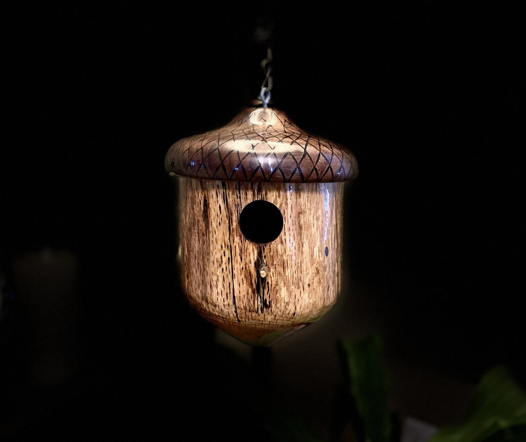 Handmade Acorn-Shaped Birdhouse