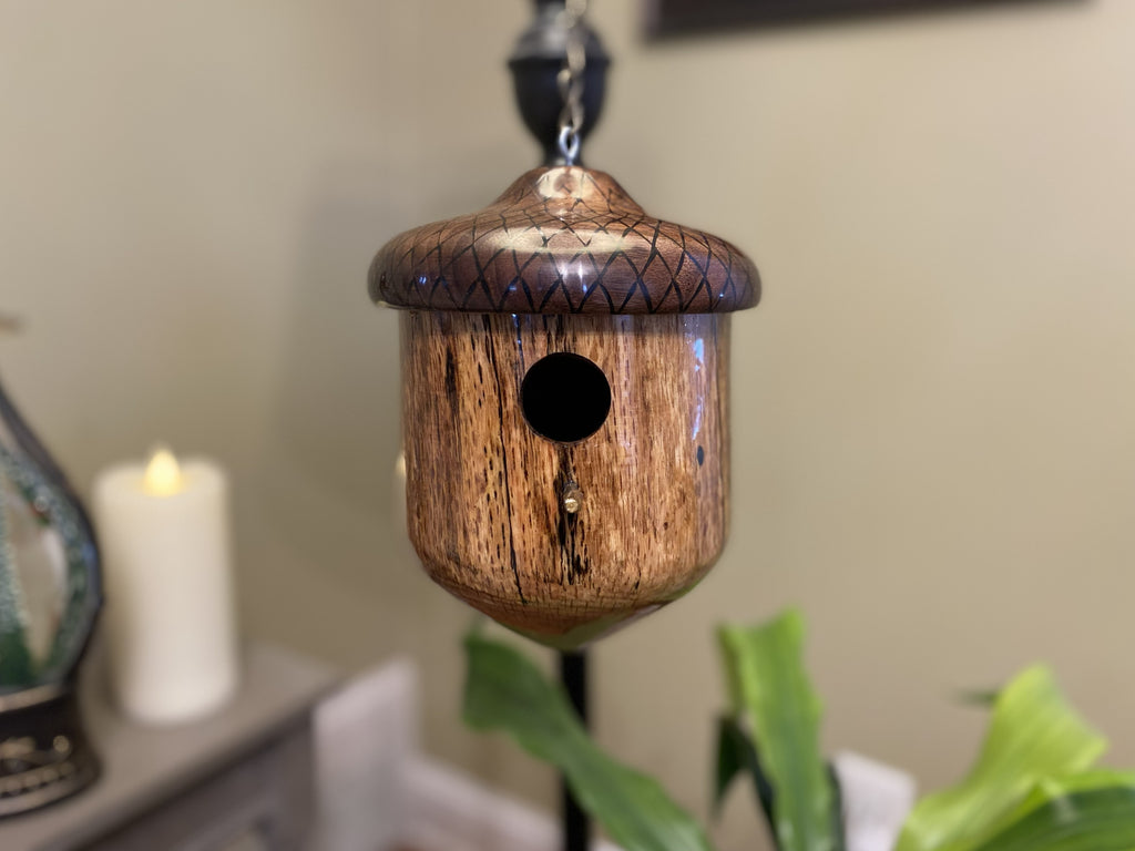 Handmade Acorn-Shaped Birdhouse