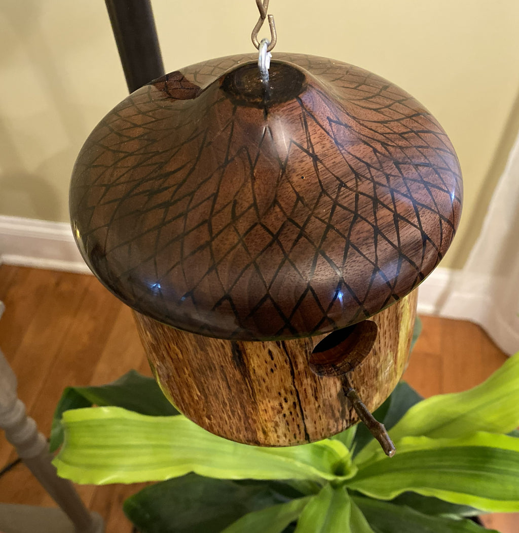 Handmade Acorn-Shaped Birdhouse