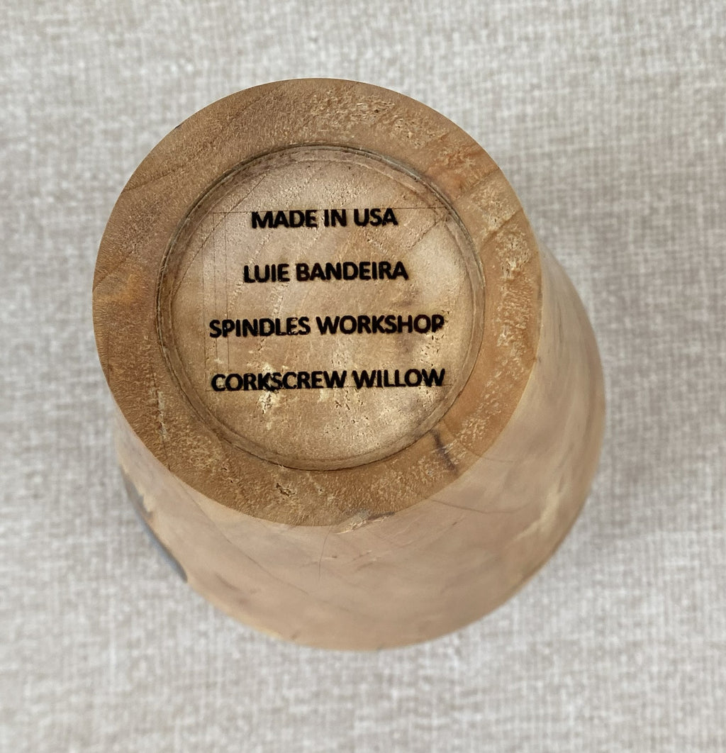 Blue River Willow – Handcrafted Corkscrew Willow Vase