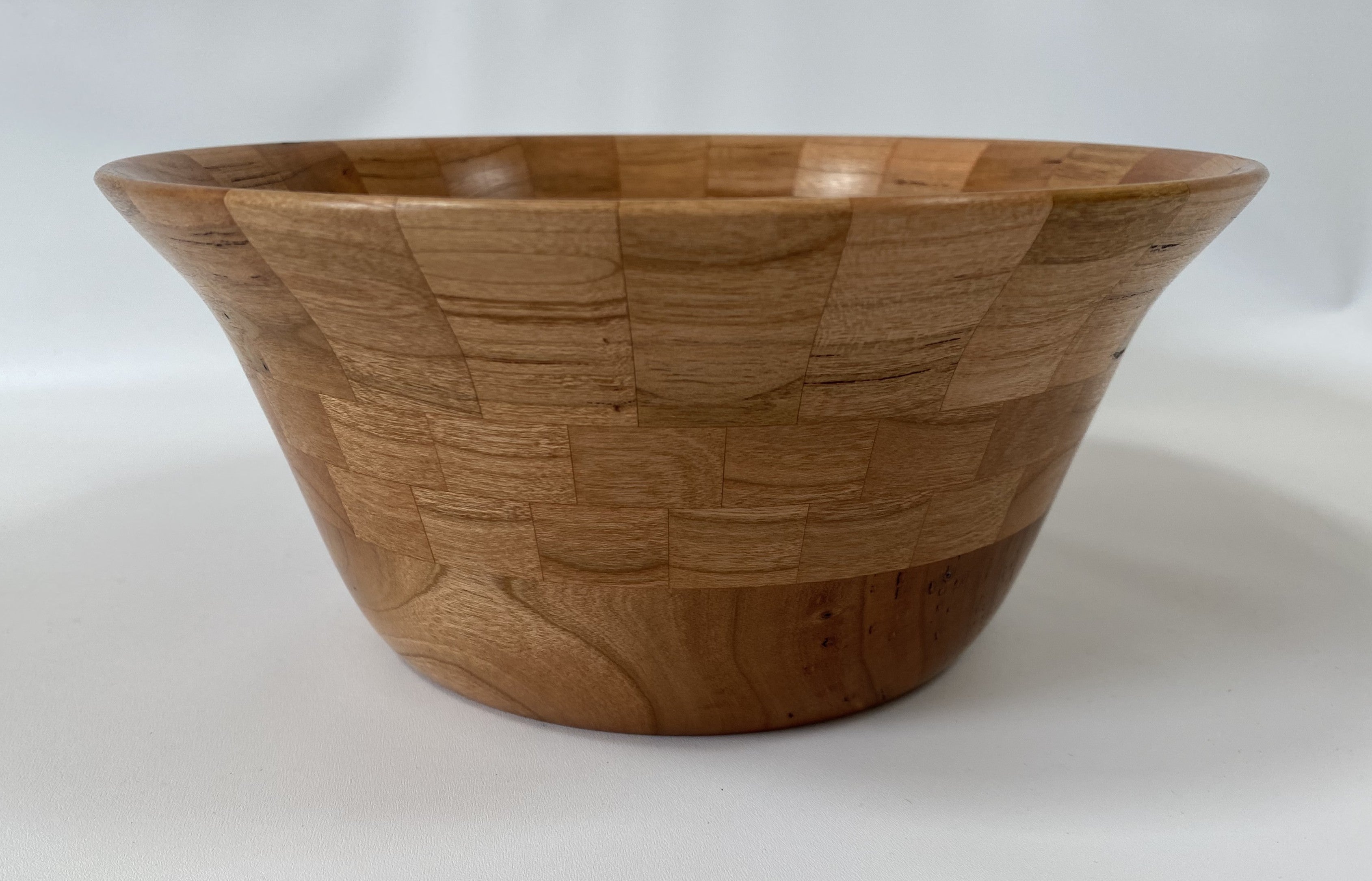 Handmade Cherry Segmented Bowl – 73 Pieces