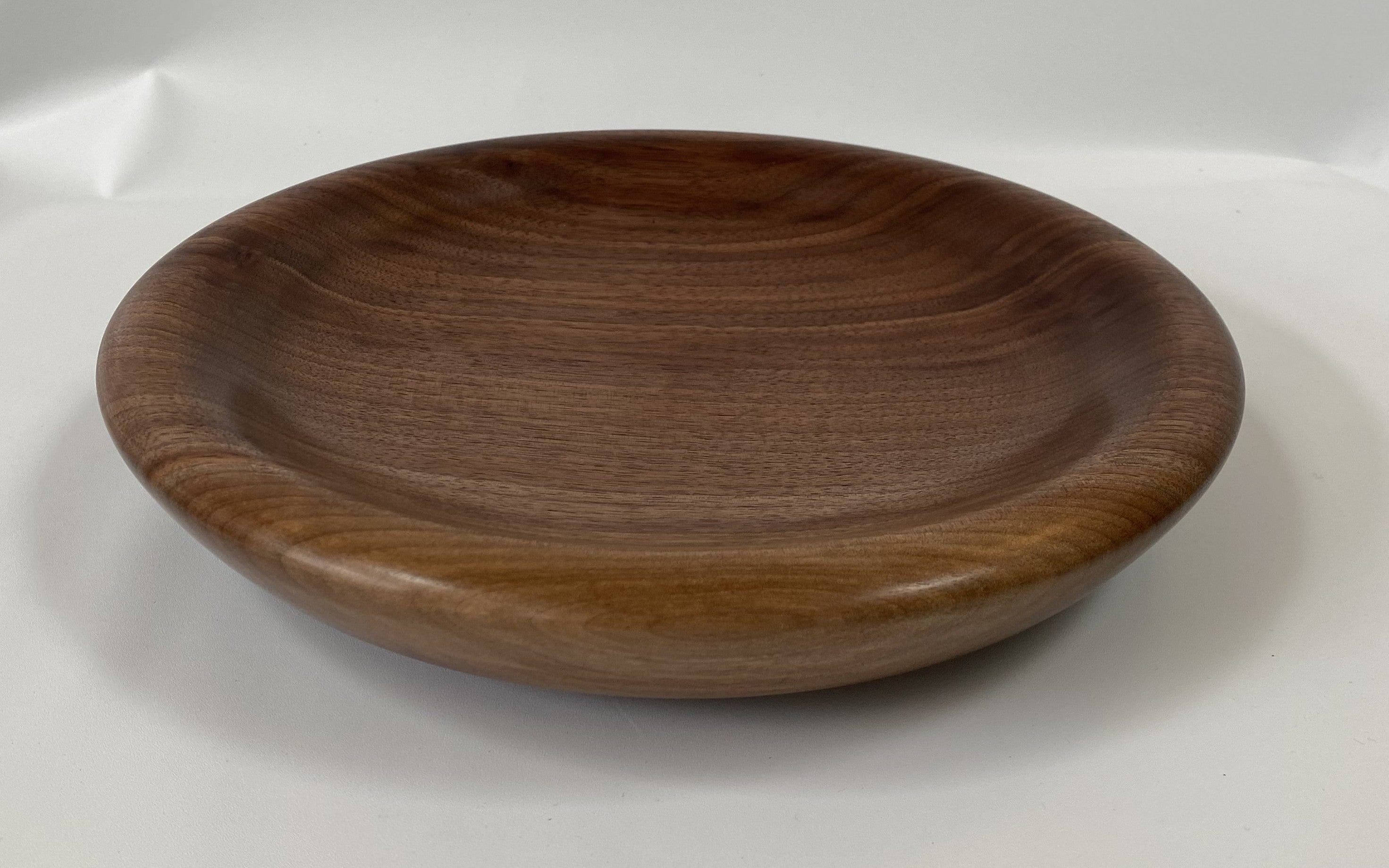 Handmade Walnut Shallow Bowl – Food Safe Finish