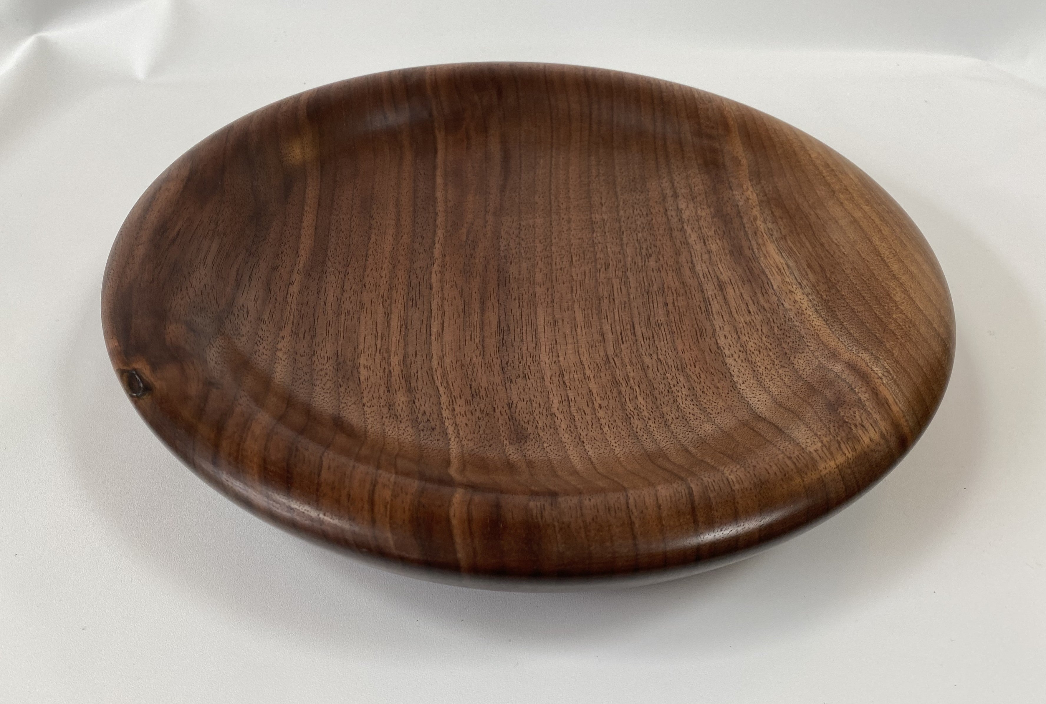 Handmade Walnut Shallow Bowl – Food Safe Finish