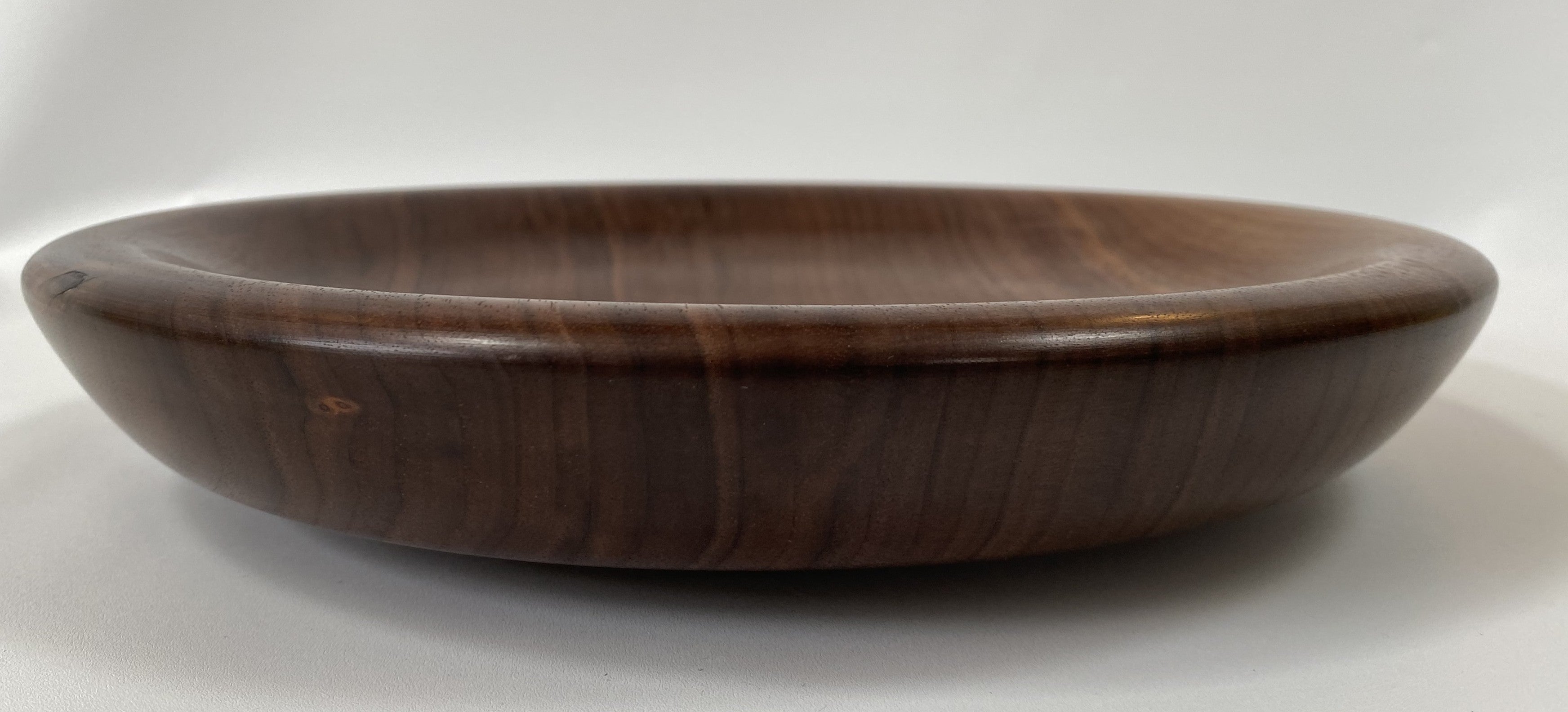 Handmade Walnut Shallow Bowl – Food Safe Finish