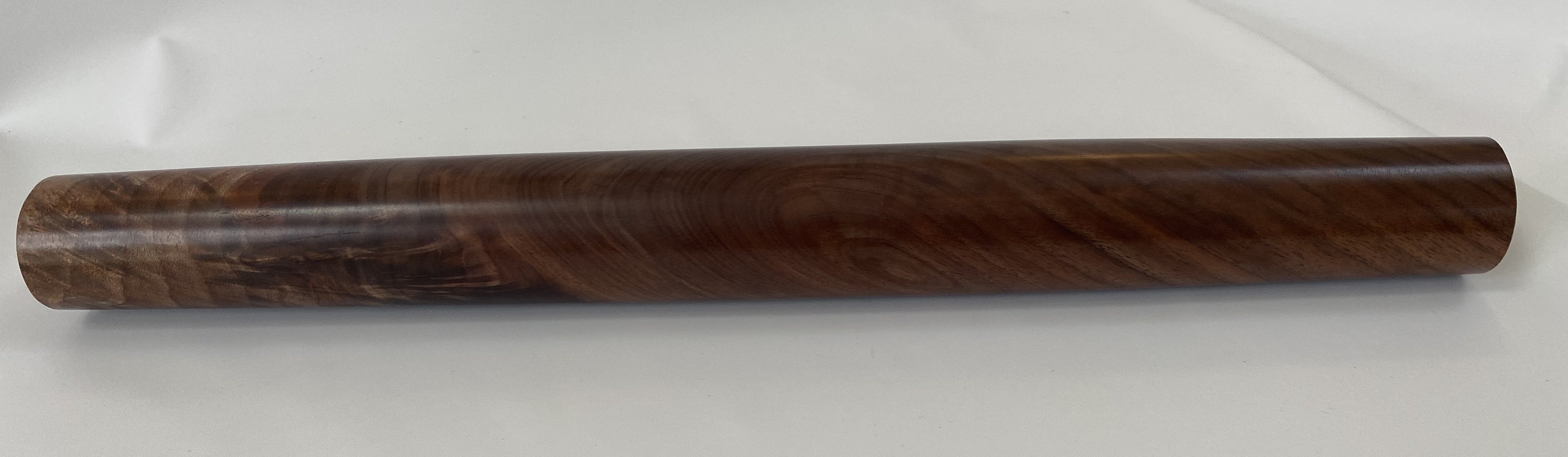 Handmade Walnut French Rolling Pin – Feather Grain