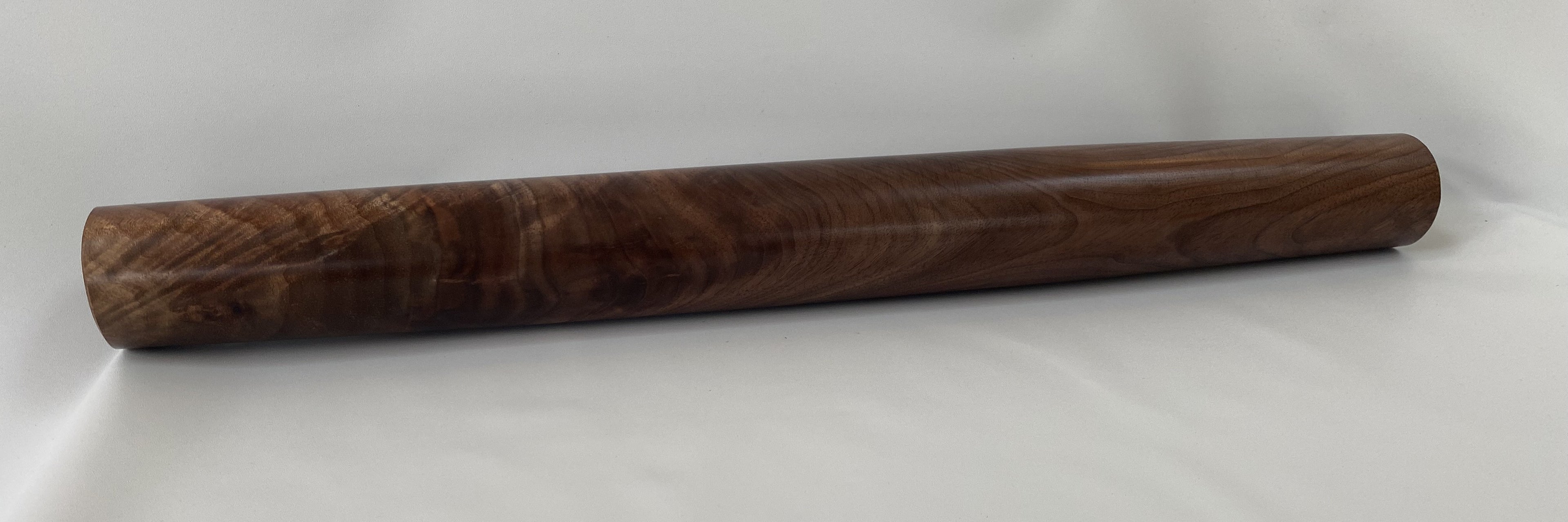 Handmade Walnut French Rolling Pin – Feather Grain