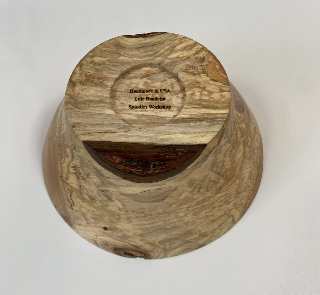 Handmade Spalted Maple Bowl – Food Safe Finish