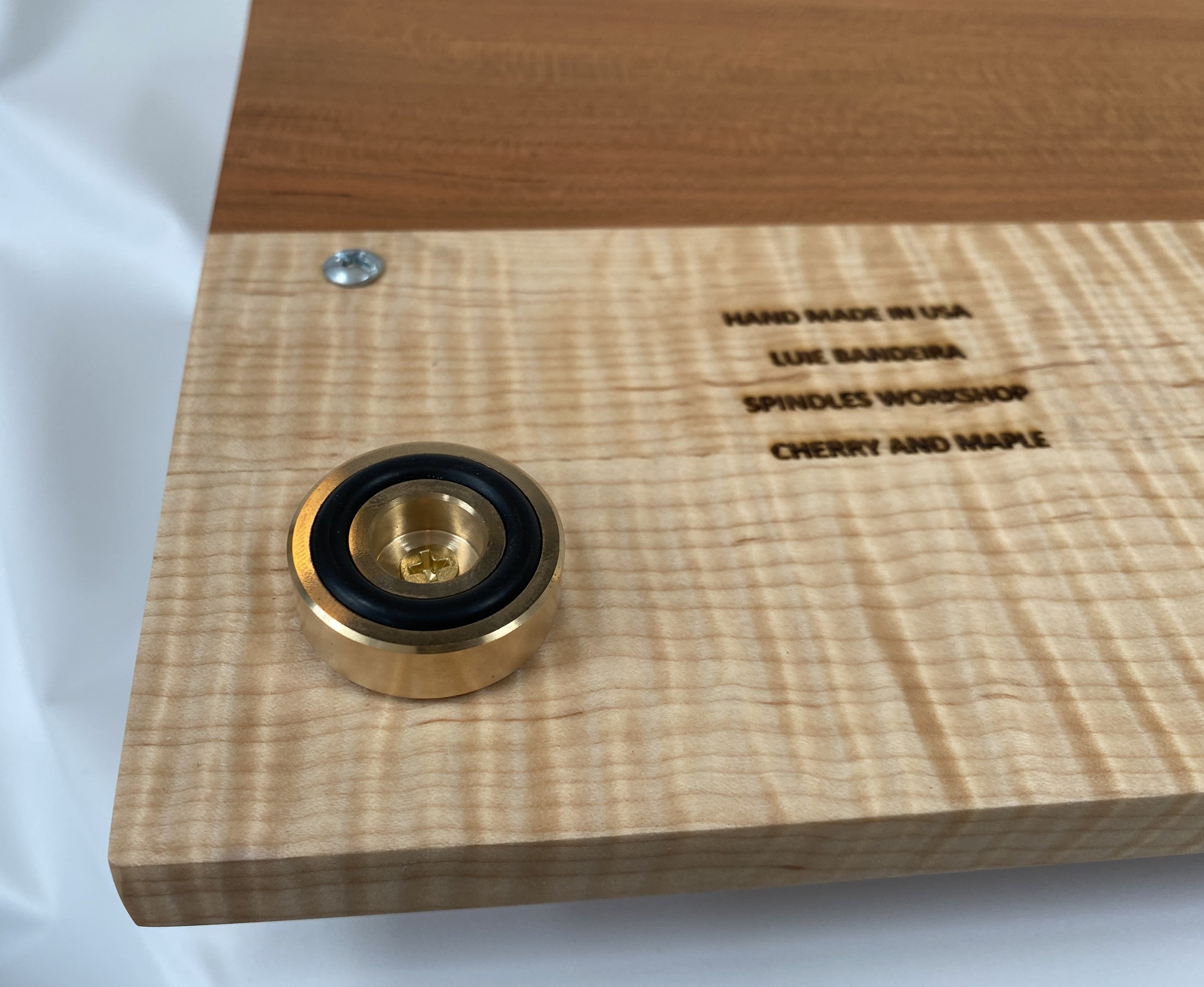 Handmade Figured Maple &amp; Cherry Cutting Board / Serving Tray with Decorative Handles