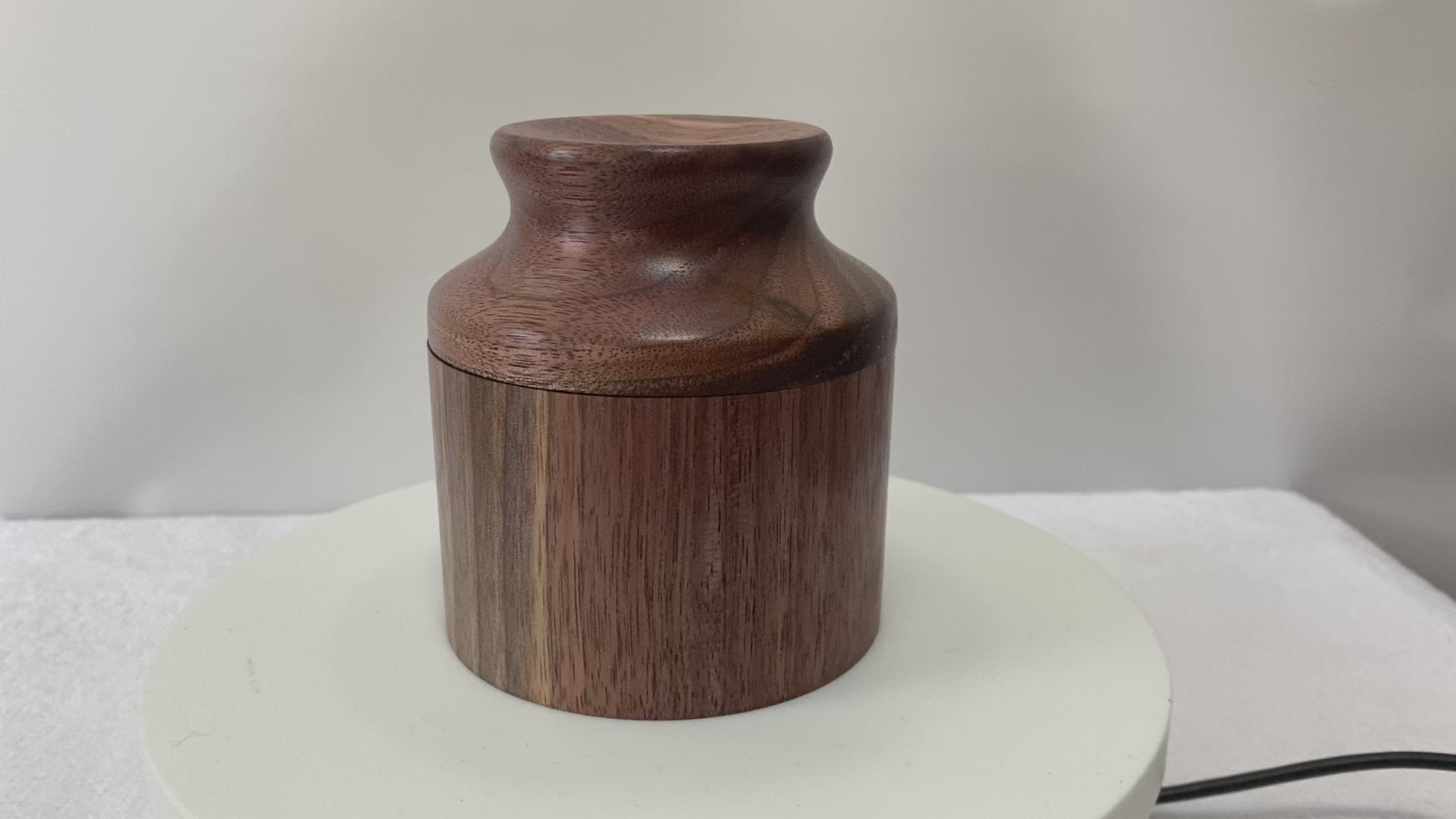 Handmade Small Lidded Walnut Keepsake Pot